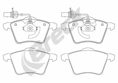 Комплект тормозных колодок, дисковый тормоз BRECK купить